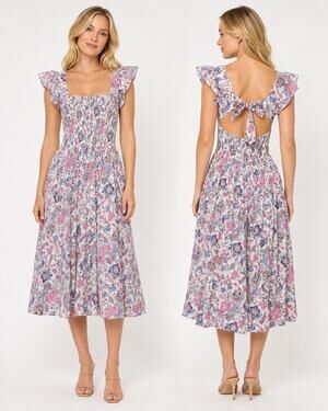 Caroline Constas Emerson Floral Paisley Print Dress